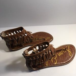 New Sam Edelman Leather Flat Sandals